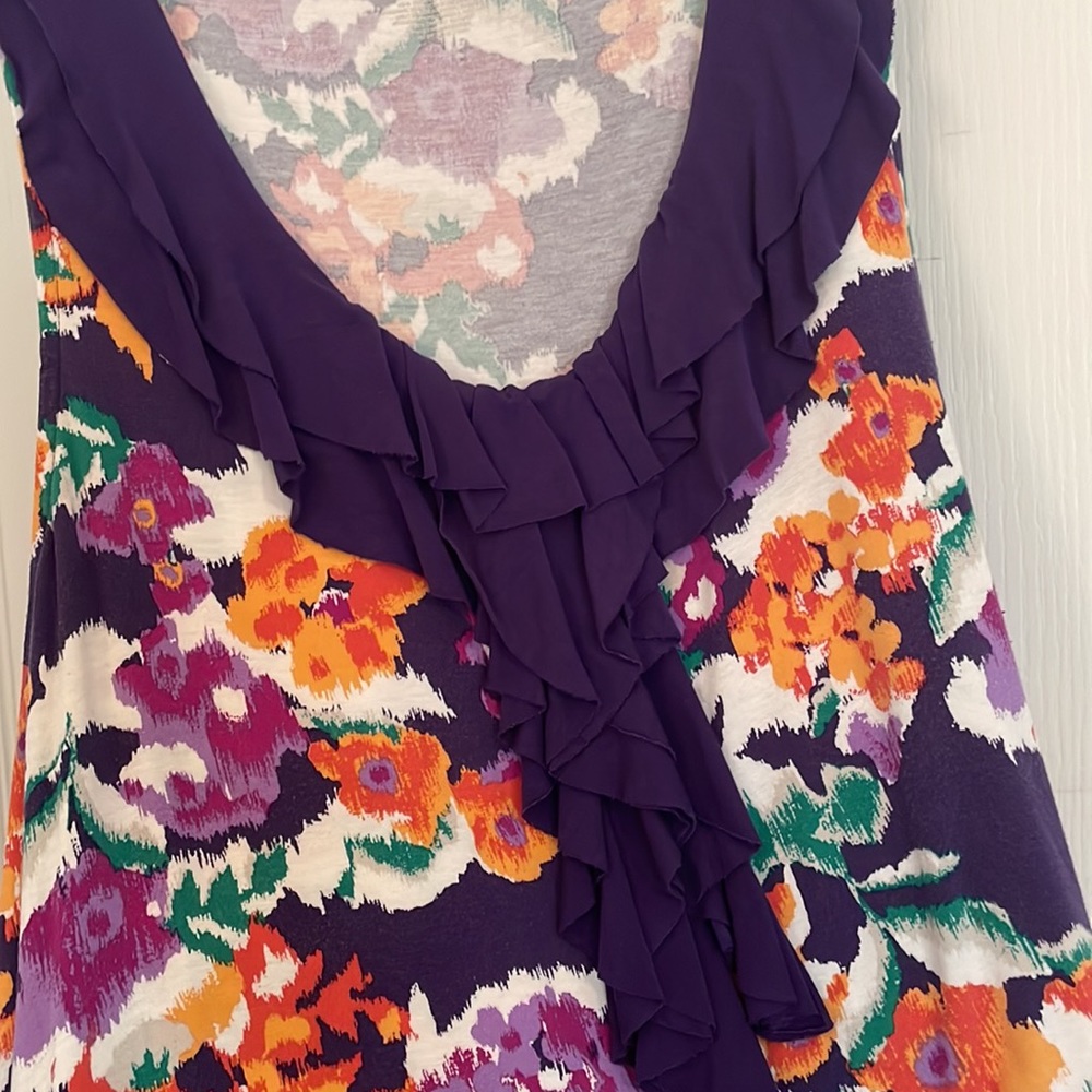 Merona Ruffle Detail Tank 2x - Picture 3 of 5